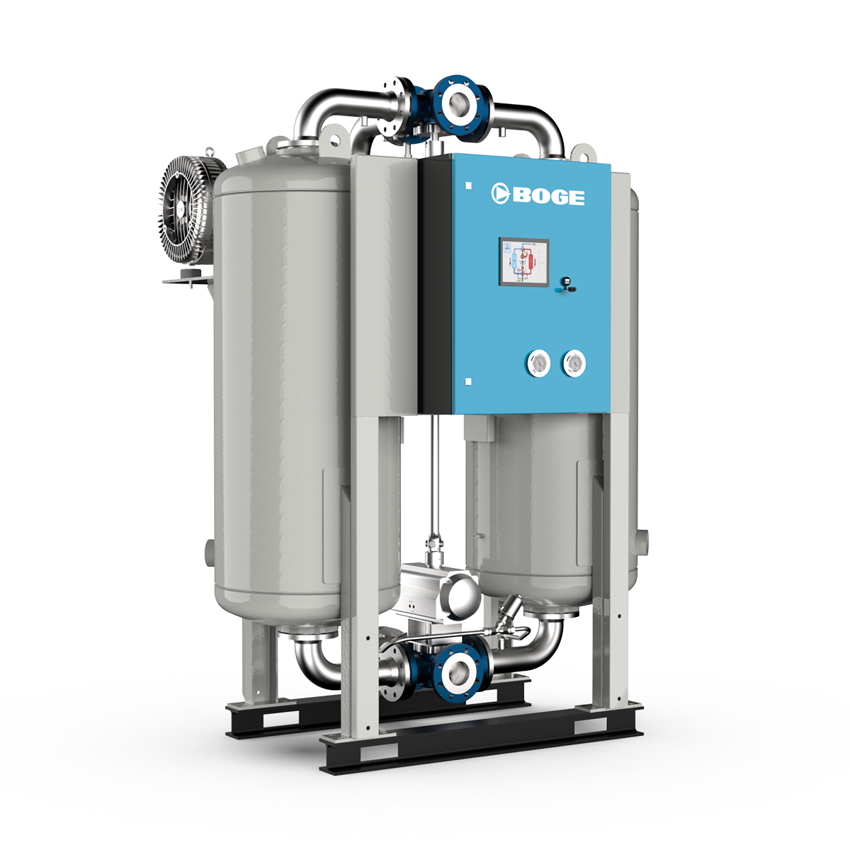Adsorption Dryers, External Heated Regeneration and Vacuum Cooling